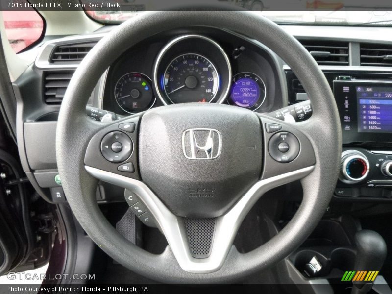 Milano Red / Black 2015 Honda Fit EX