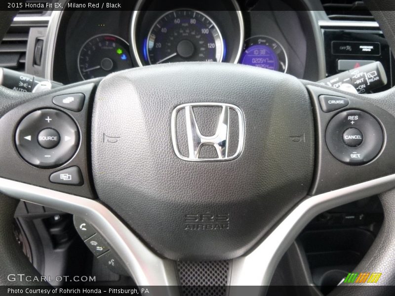 Milano Red / Black 2015 Honda Fit EX