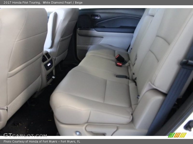 White Diamond Pearl / Beige 2017 Honda Pilot Touring