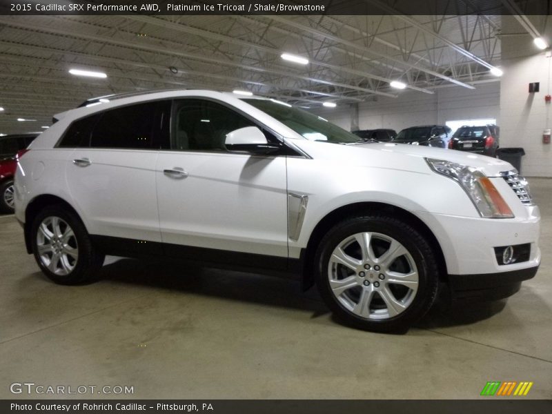 Platinum Ice Tricoat / Shale/Brownstone 2015 Cadillac SRX Performance AWD