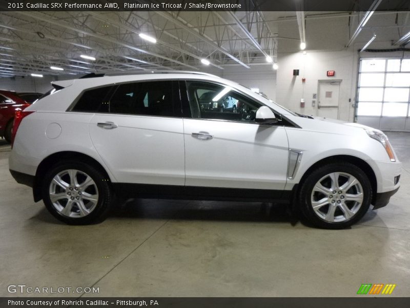 Platinum Ice Tricoat / Shale/Brownstone 2015 Cadillac SRX Performance AWD