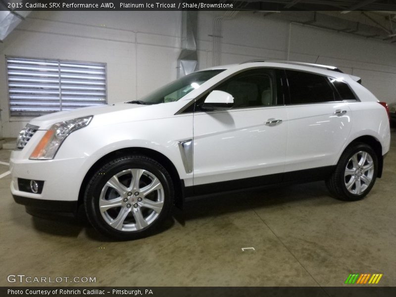 Platinum Ice Tricoat / Shale/Brownstone 2015 Cadillac SRX Performance AWD