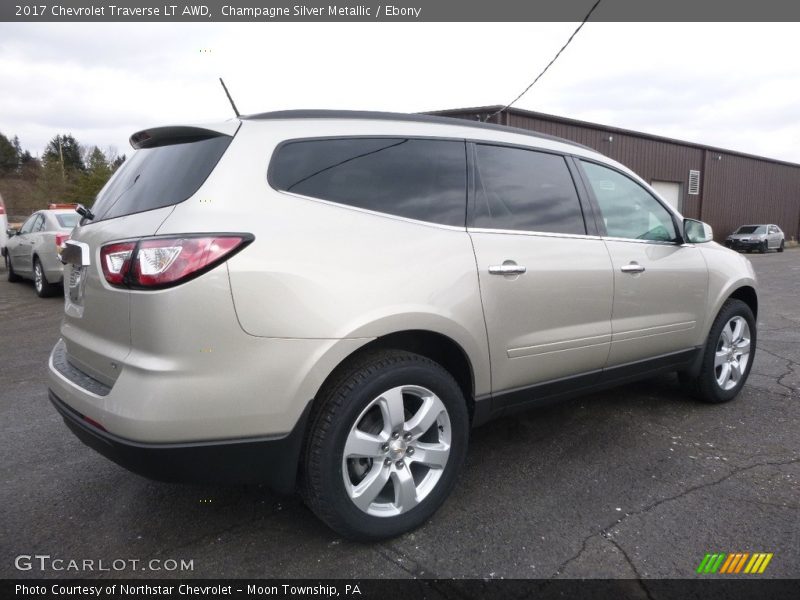 Champagne Silver Metallic / Ebony 2017 Chevrolet Traverse LT AWD