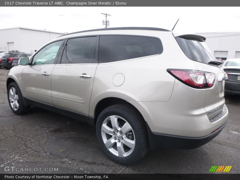 Champagne Silver Metallic / Ebony 2017 Chevrolet Traverse LT AWD