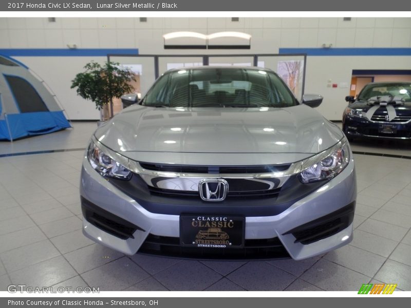 Lunar Silver Metallic / Black 2017 Honda Civic LX Sedan