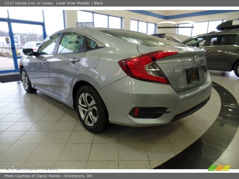 Lunar Silver Metallic / Black 2017 Honda Civic LX Sedan