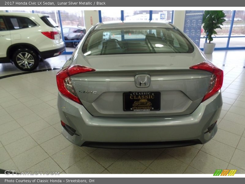 Lunar Silver Metallic / Black 2017 Honda Civic LX Sedan