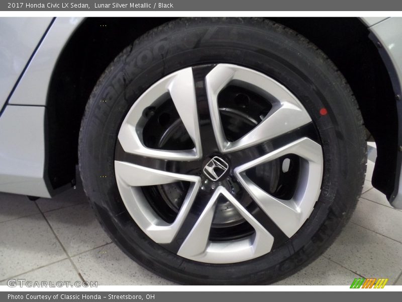 Lunar Silver Metallic / Black 2017 Honda Civic LX Sedan