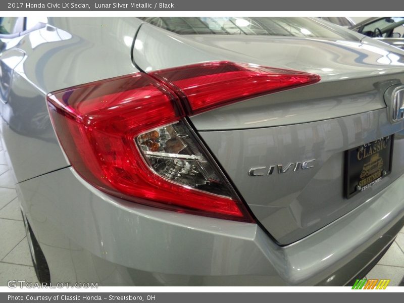 Lunar Silver Metallic / Black 2017 Honda Civic LX Sedan