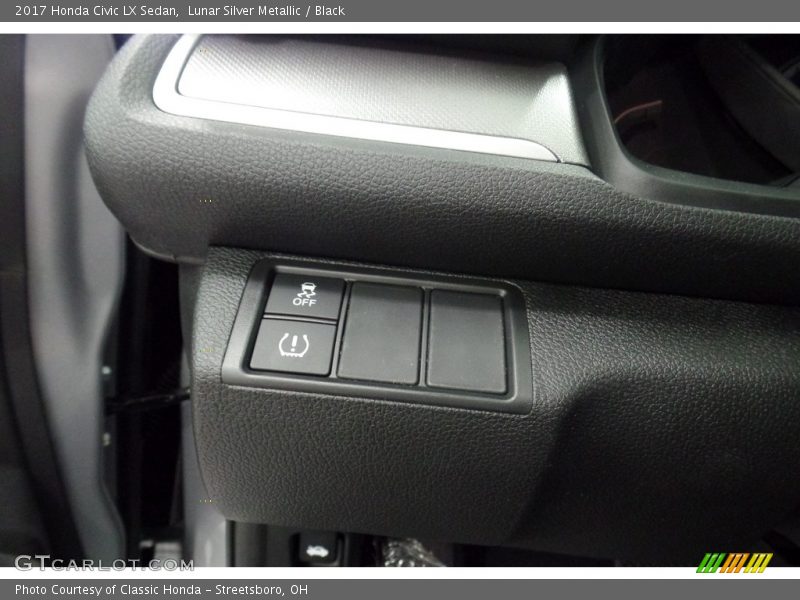 Lunar Silver Metallic / Black 2017 Honda Civic LX Sedan