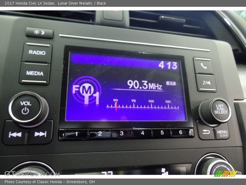 Lunar Silver Metallic / Black 2017 Honda Civic LX Sedan