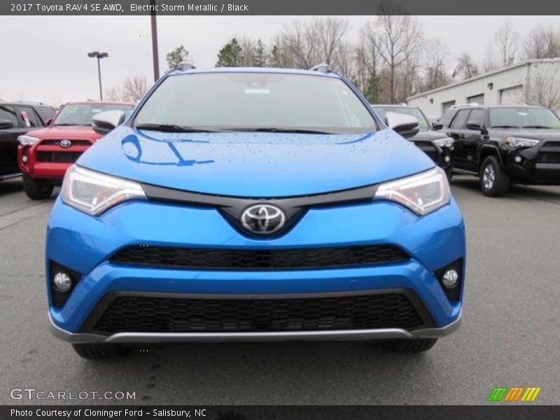 Electric Storm Metallic / Black 2017 Toyota RAV4 SE AWD