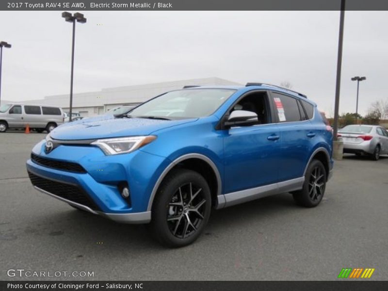 Electric Storm Metallic / Black 2017 Toyota RAV4 SE AWD