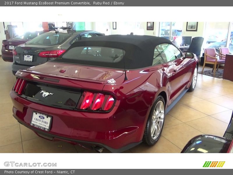 Ruby Red / Ebony 2017 Ford Mustang EcoBoost Premium Convertible