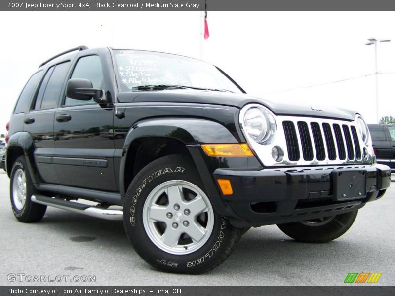 Black Clearcoat / Medium Slate Gray 2007 Jeep Liberty Sport 4x4