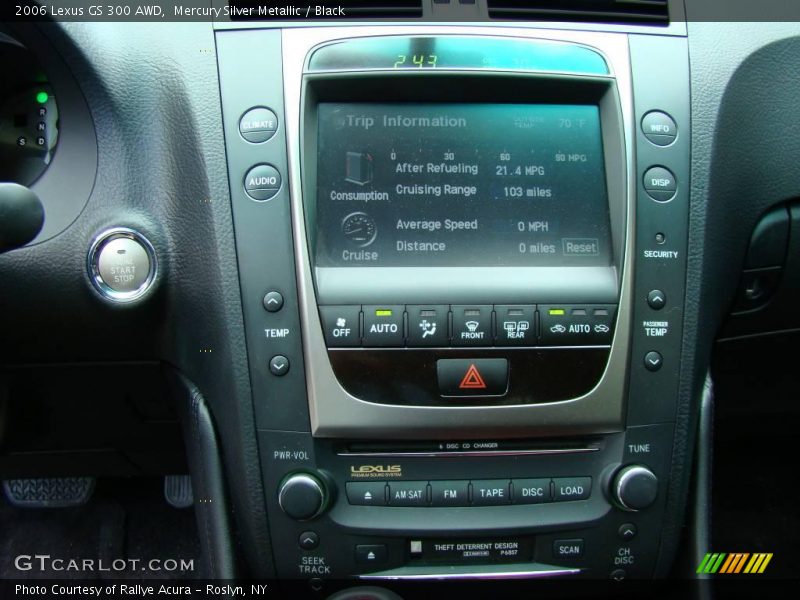 Mercury Silver Metallic / Black 2006 Lexus GS 300 AWD