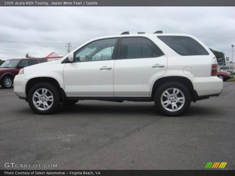 Aspen White Pearl / Saddle 2005 Acura MDX Touring
