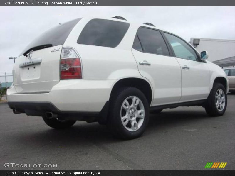 Aspen White Pearl / Saddle 2005 Acura MDX Touring