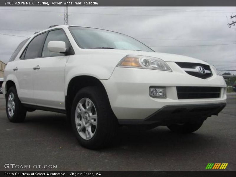 Aspen White Pearl / Saddle 2005 Acura MDX Touring