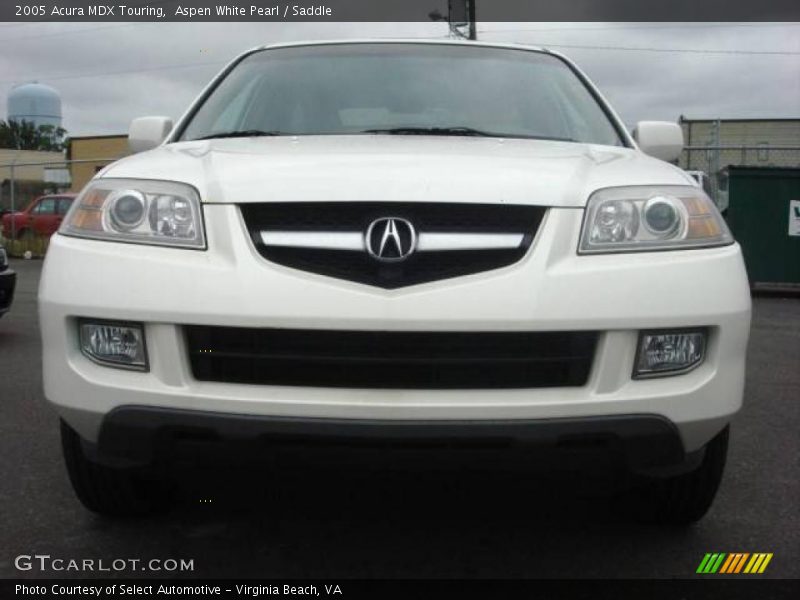 Aspen White Pearl / Saddle 2005 Acura MDX Touring