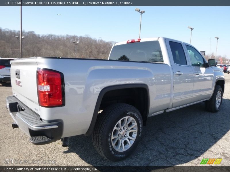 Quicksilver Metallic / Jet Black 2017 GMC Sierra 1500 SLE Double Cab 4WD