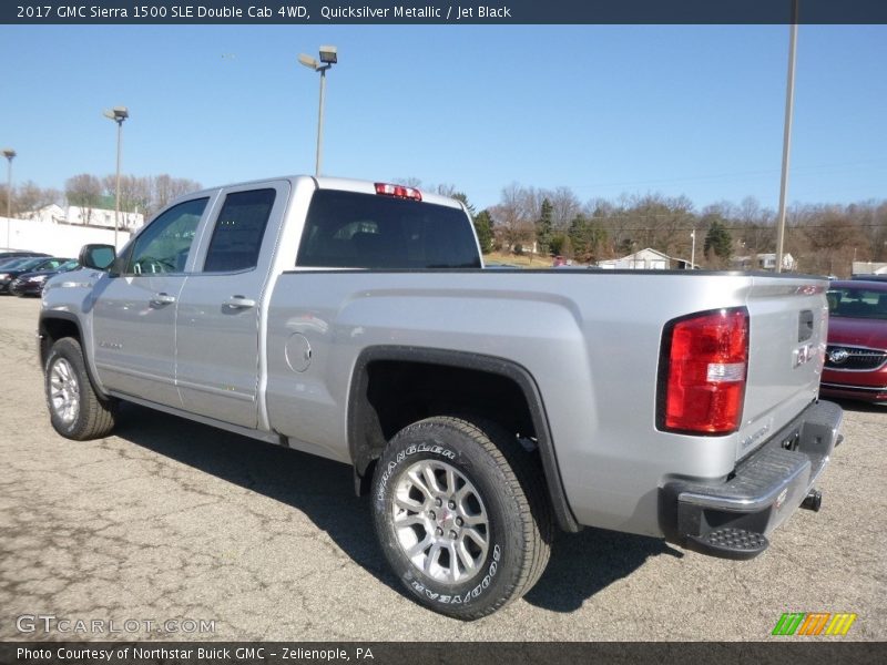 Quicksilver Metallic / Jet Black 2017 GMC Sierra 1500 SLE Double Cab 4WD