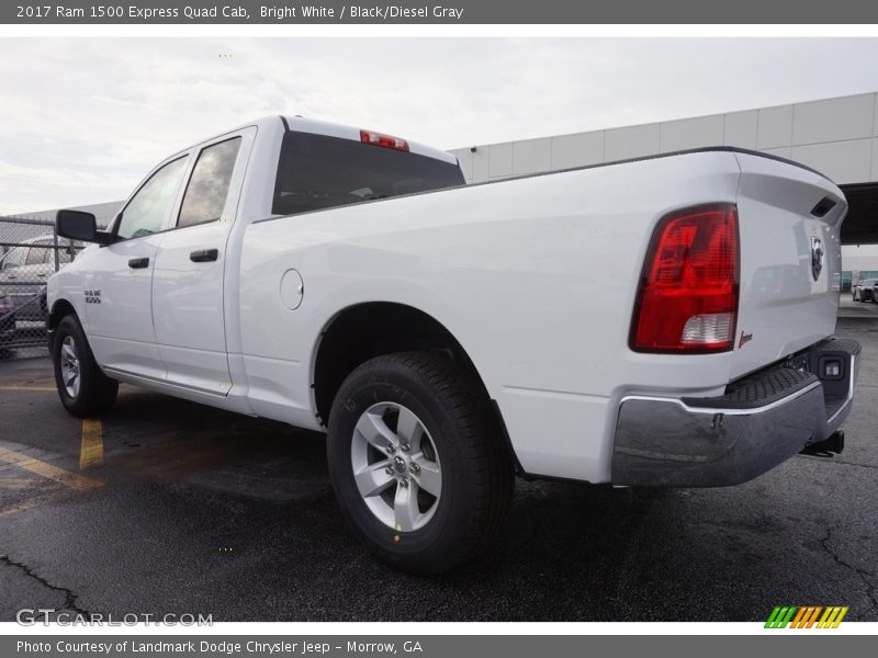 Bright White / Black/Diesel Gray 2017 Ram 1500 Express Quad Cab