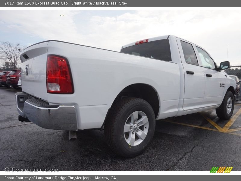 Bright White / Black/Diesel Gray 2017 Ram 1500 Express Quad Cab