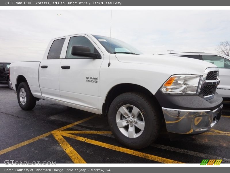 Bright White / Black/Diesel Gray 2017 Ram 1500 Express Quad Cab