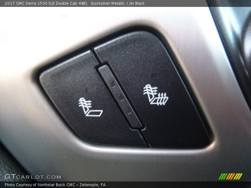 Quicksilver Metallic / Jet Black 2017 GMC Sierra 1500 SLE Double Cab 4WD