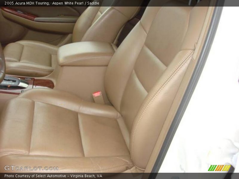 Aspen White Pearl / Saddle 2005 Acura MDX Touring