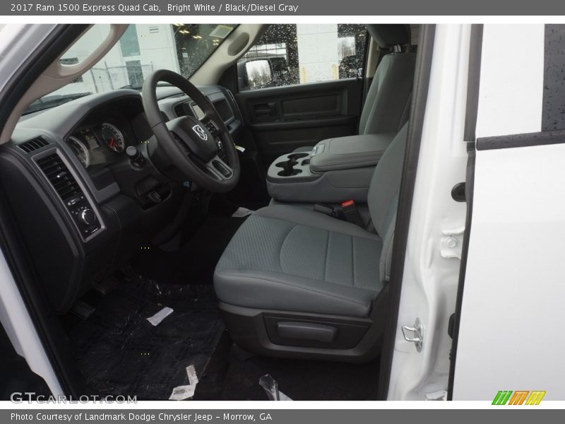 Bright White / Black/Diesel Gray 2017 Ram 1500 Express Quad Cab