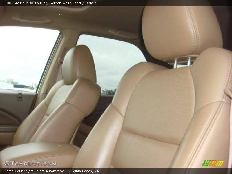 Aspen White Pearl / Saddle 2005 Acura MDX Touring