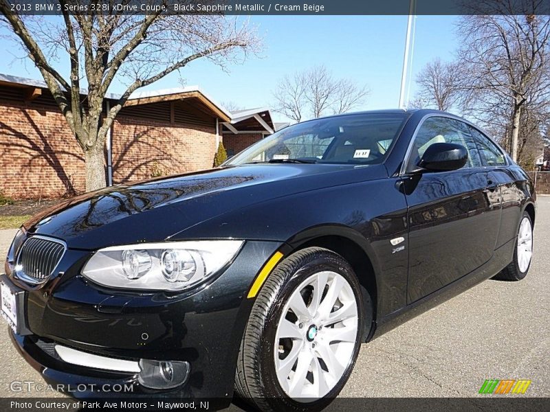 Black Sapphire Metallic / Cream Beige 2013 BMW 3 Series 328i xDrive Coupe