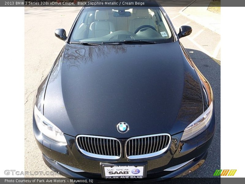 Black Sapphire Metallic / Cream Beige 2013 BMW 3 Series 328i xDrive Coupe