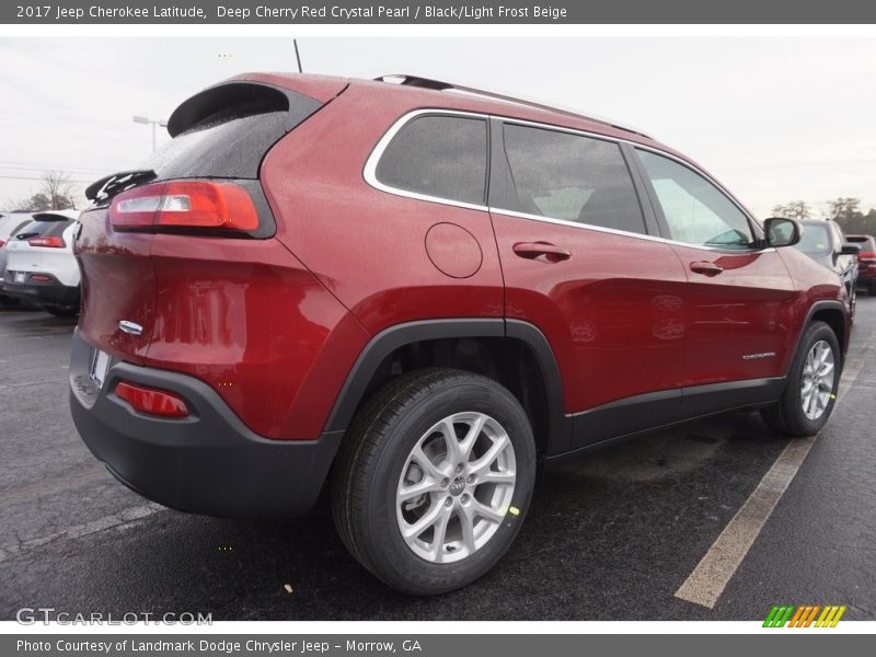 Deep Cherry Red Crystal Pearl / Black/Light Frost Beige 2017 Jeep Cherokee Latitude