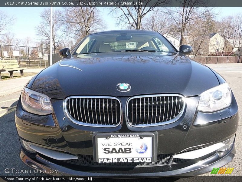 Black Sapphire Metallic / Cream Beige 2013 BMW 3 Series 328i xDrive Coupe