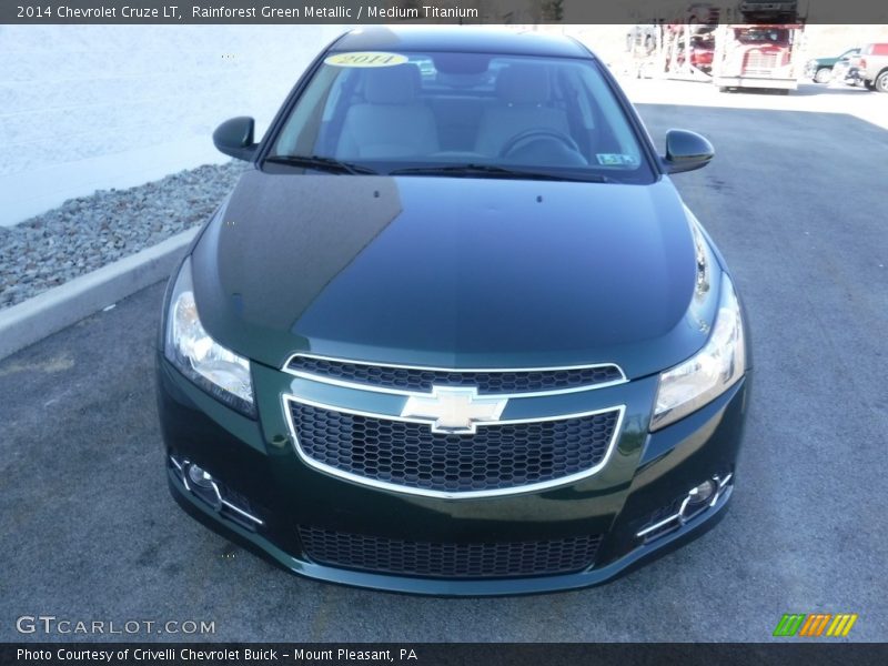 Rainforest Green Metallic / Medium Titanium 2014 Chevrolet Cruze LT
