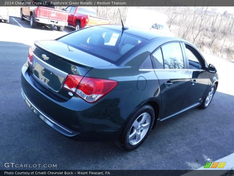 Rainforest Green Metallic / Medium Titanium 2014 Chevrolet Cruze LT