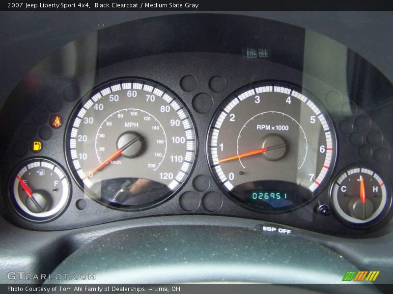 Black Clearcoat / Medium Slate Gray 2007 Jeep Liberty Sport 4x4