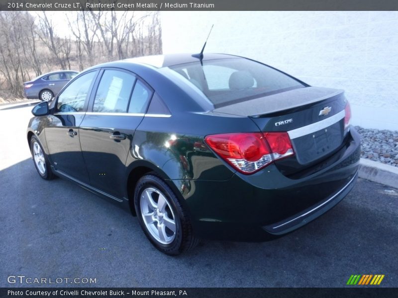 Rainforest Green Metallic / Medium Titanium 2014 Chevrolet Cruze LT