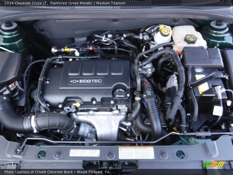 Rainforest Green Metallic / Medium Titanium 2014 Chevrolet Cruze LT