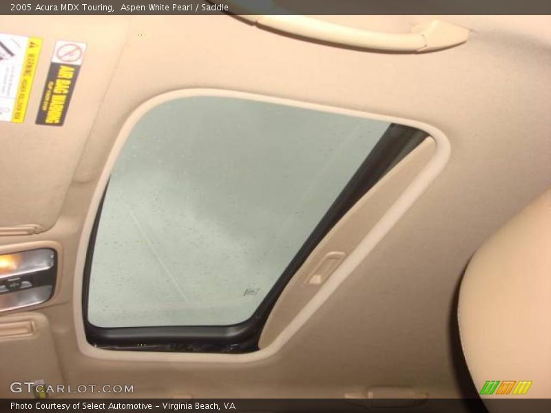 Aspen White Pearl / Saddle 2005 Acura MDX Touring