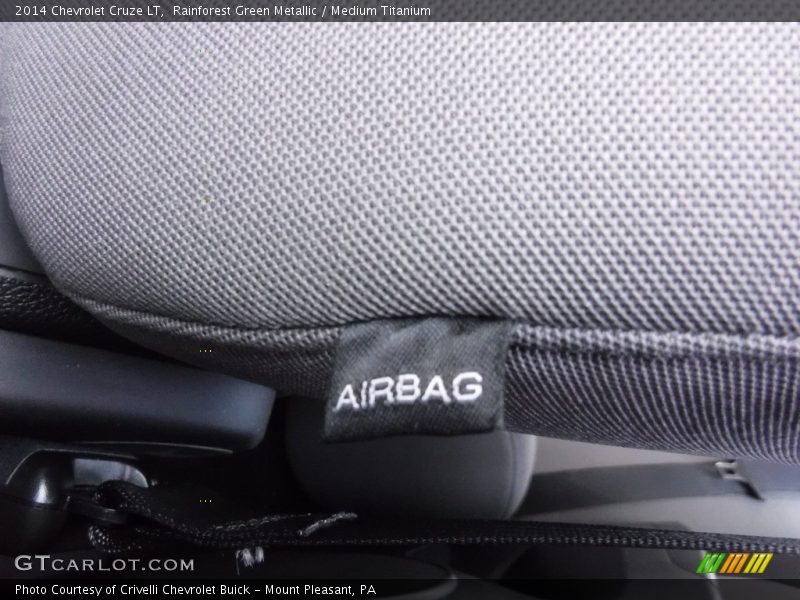Rainforest Green Metallic / Medium Titanium 2014 Chevrolet Cruze LT