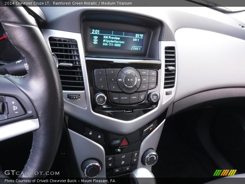 Rainforest Green Metallic / Medium Titanium 2014 Chevrolet Cruze LT