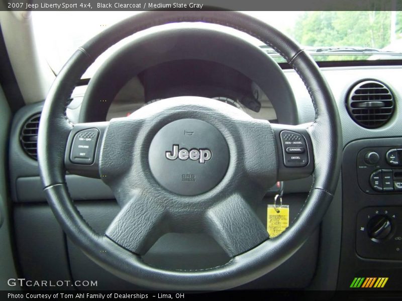 Black Clearcoat / Medium Slate Gray 2007 Jeep Liberty Sport 4x4
