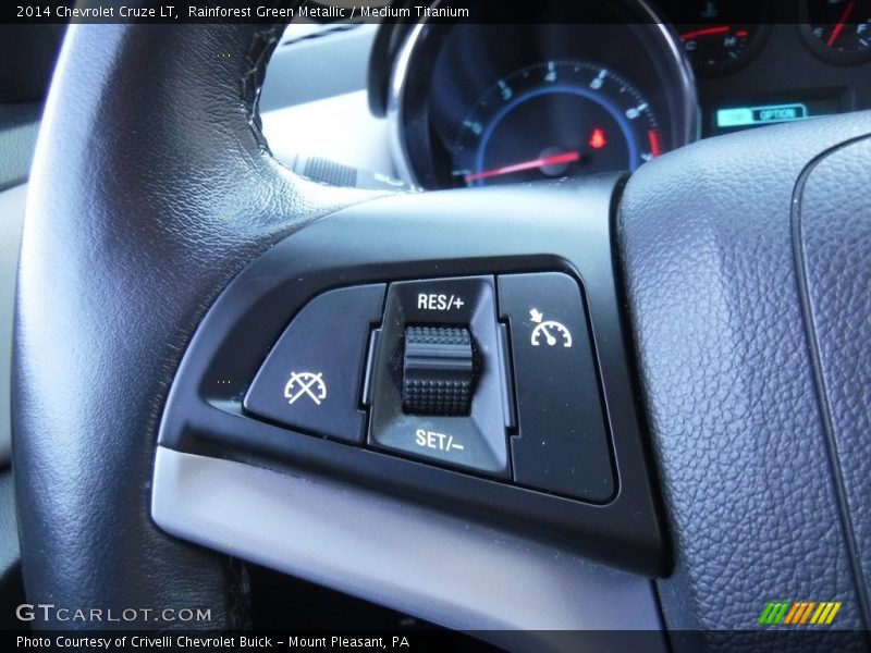 Rainforest Green Metallic / Medium Titanium 2014 Chevrolet Cruze LT