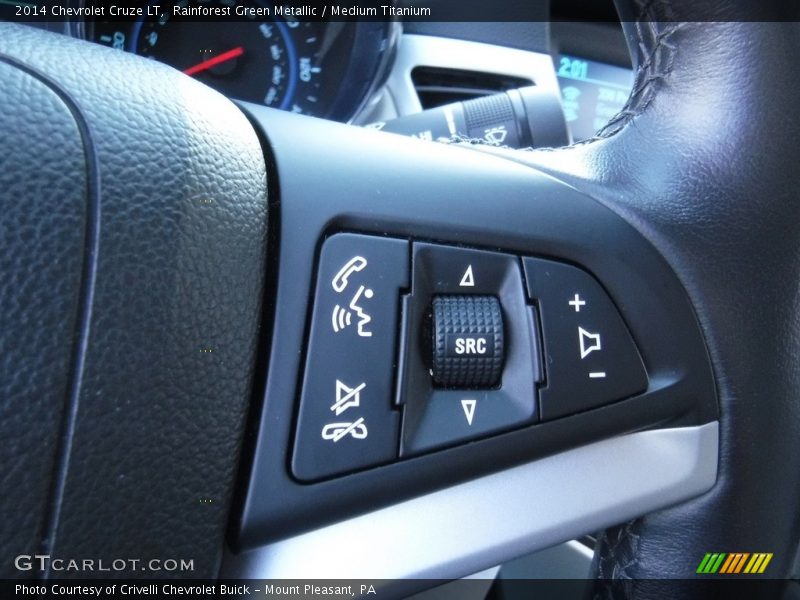 Rainforest Green Metallic / Medium Titanium 2014 Chevrolet Cruze LT