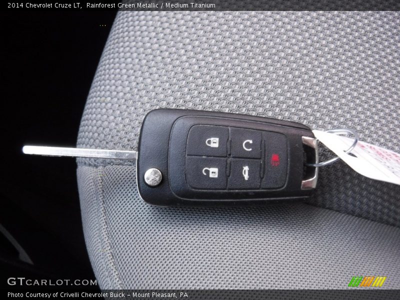 Rainforest Green Metallic / Medium Titanium 2014 Chevrolet Cruze LT
