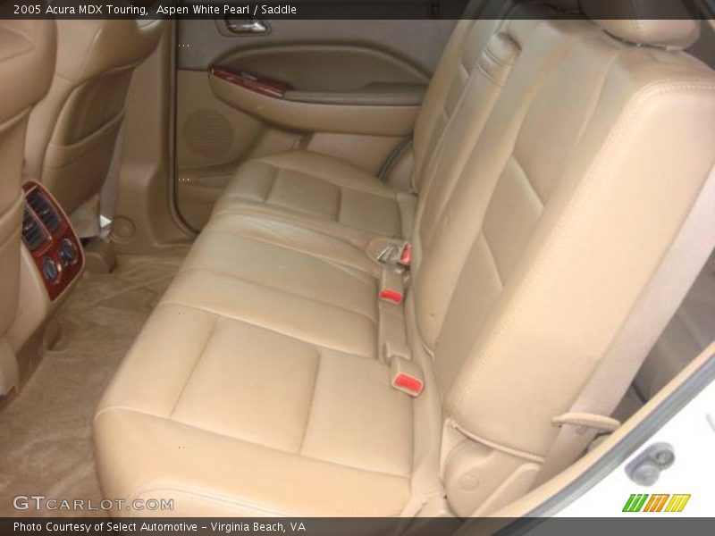 Aspen White Pearl / Saddle 2005 Acura MDX Touring